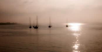 ghostly sailboats