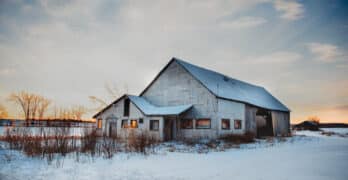 farmhouse in winter Megan Merchant