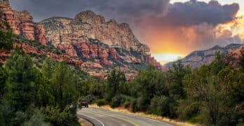 curved road into sun sedona az